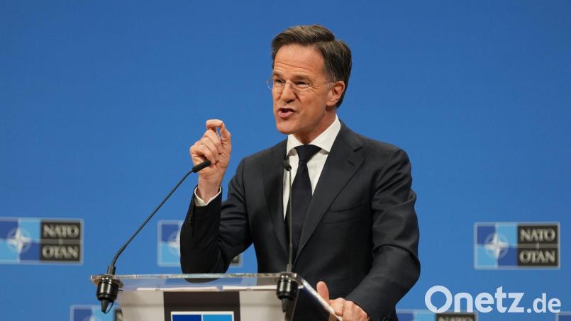 Sieht eine positive Entwicklung: Nato-Generalsekretär Mark Rutte stellte die neuen Zahlen am Donnerstag in Brüssel vor. (Archivbild) Bild: Virginia Mayo/AP/dpa