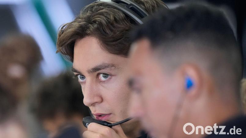 WM-Spitzenreiter George Russell musste sich im Japan-Training geschlagen geben. Bild: Eugene Hoshiko/AP/dpa