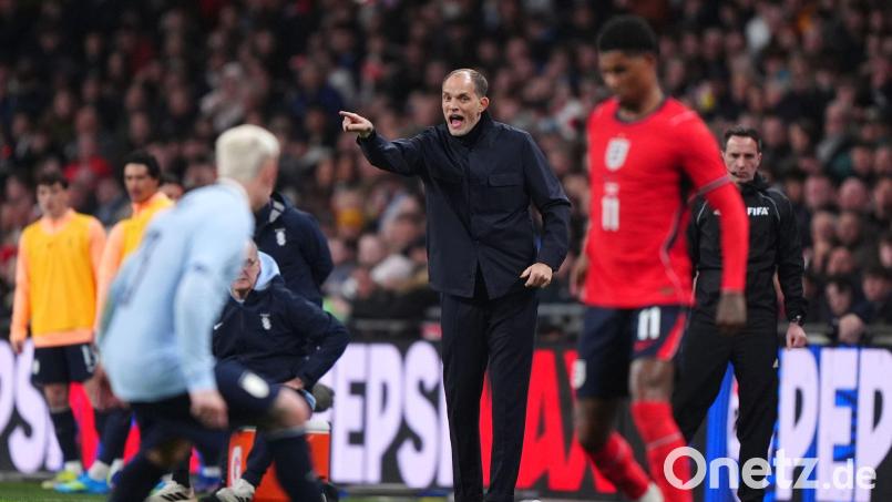 Thomas Tuchel sah gegen Uruguay keine überzeugende Leistung seiner Engländer. Bild: Bradley Collyer/PA Wire/dpa