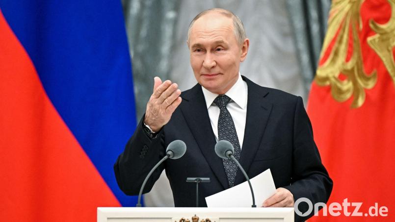 Putin bleibt bei seinen Kriegszielen unbeirrt. (Archivbild) Bild: Kristina Solovyova/Pool Sputnik Kremlin/AP/dpa