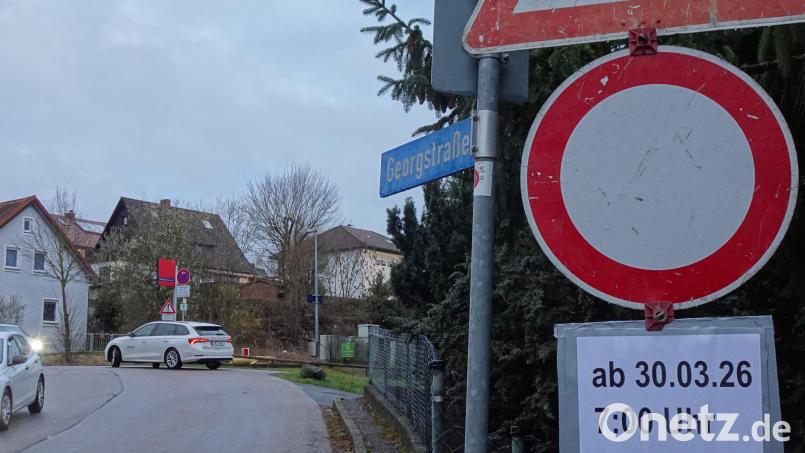 Am Montag um 7 Uhr beginnt die Straßensperrung in der Georgstraße in Neustadt/WN. Bild: ui