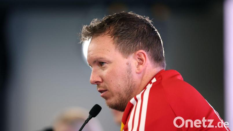 Bundestrainer Nagelsmann spricht vor dem Testspiel gegen Ghana. Bild: Christian Charisius/dpa