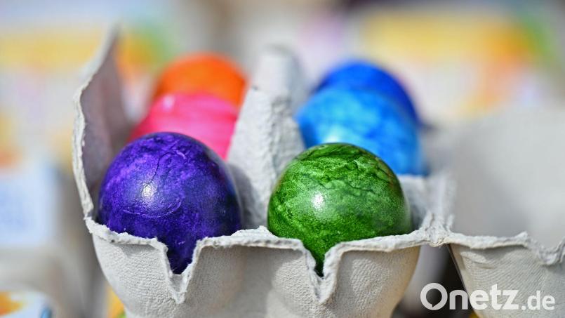 Ein guter Teil der Ostereier kommt aus dem Ausland. Bild: Jennifer Brückner/dpa