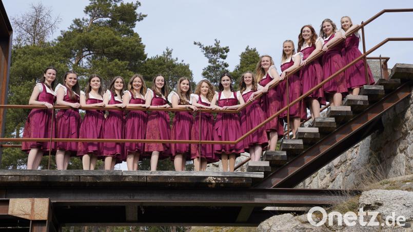 Der Stolz der Liebensteiner Jubelwehr sind die 15 Festdamen. Bild: Renate Bauer-Zölch