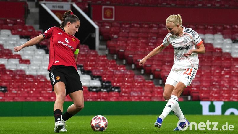 Schießt sie die Bayern in das Champions-League-Halbfinale? Stürmerin Pernille Harder (rechts). (Archivbild) Bild: Martin Rickett/PA Wire/dpa