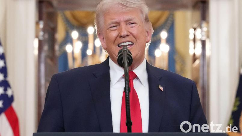 Trump kündigt neue Zölle an (Archivbild). Bild: Alex Brandon/AP Pool/AP/dpa