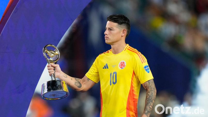 Musste ins Krankenhaus: Ex-Bayern-Spieler James Rodriguez. (Archivbild) Bild: Wilfredo Lee/AP/dpa