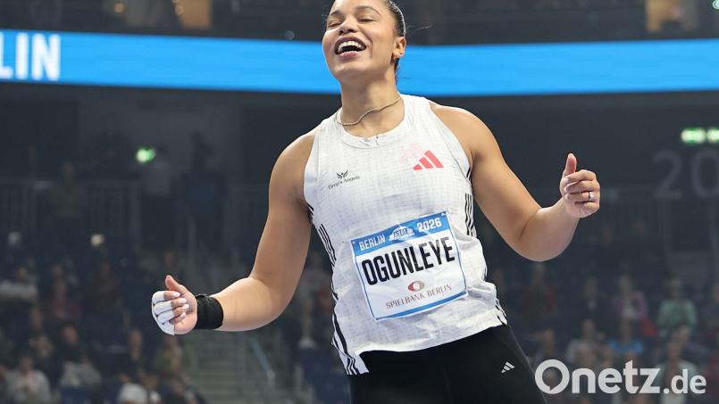 Kugelstoß-Olympiasiegerin Yemisi Ogunleye hat geheiratet. (Archivbild) Bild: Andreas Gora/dpa
