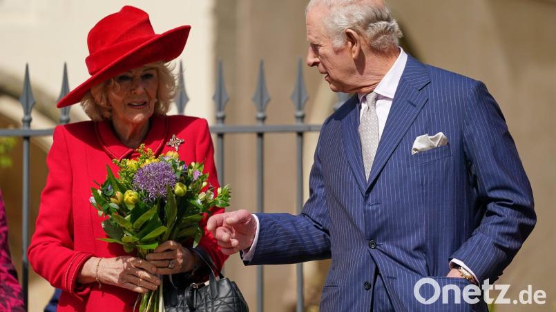 König Charles III. und Königin Camilla nehmen am Ostergottesdienst teil. Bild: Alberto Pezzali/Pool AP/AP/dpa