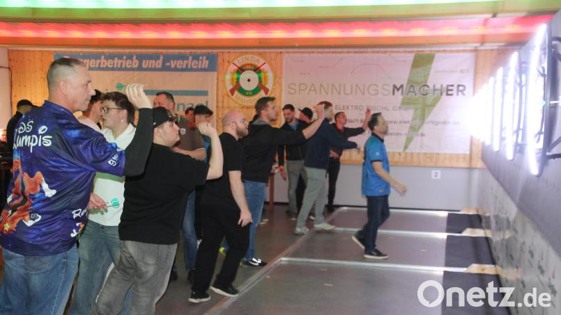 Dart-Wettkampf pur im Schützenheim in Mähring. Bild: Konrad Rosner