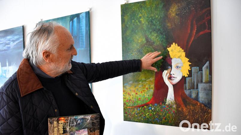 Künstler Ernst Umann ist ein zeitkritischer Mann, der mit seinen Werken die menschlichen Verfehlungen und die vielen offenen Fragen beim Blick auf die Welt ausdrücken möchte. Bild: ubb