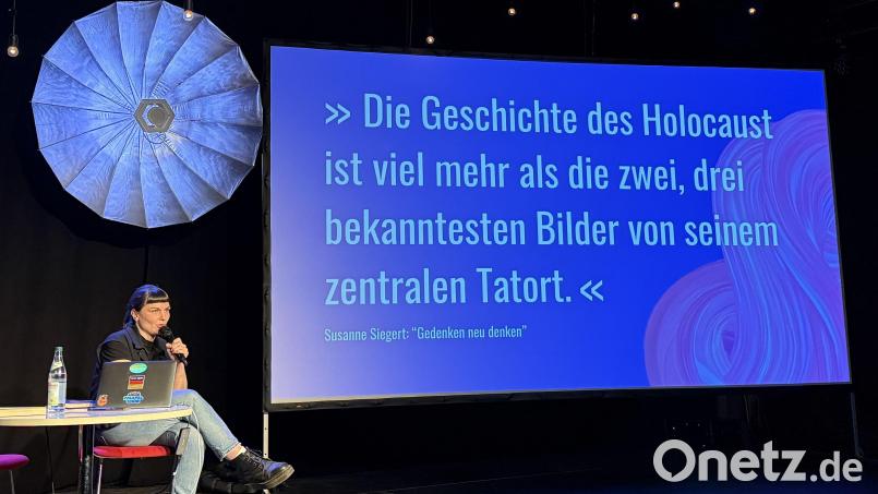 Susanne Siegert folgen mehr als 250.000 Menschen auf Tik-Tok. Dort und auch auf Instagram klärt sie über den Holocaust auf. Bild: upl