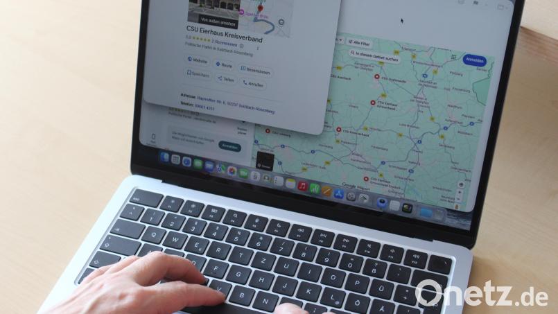 Auch das CSU-Kreisverbandsbüro in Sulzbach-Rosenberg war auf Google Maps mit dem Wort "Eierhaus" versehen worden. Bild: Jennifer Battaglia