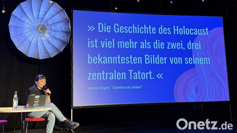 Susanne Siegert folgen mehr als 250.000 Menschen auf Tik-Tok. Dort und auch auf Instagram klärt sie über den Holocaust auf. Bild: upl