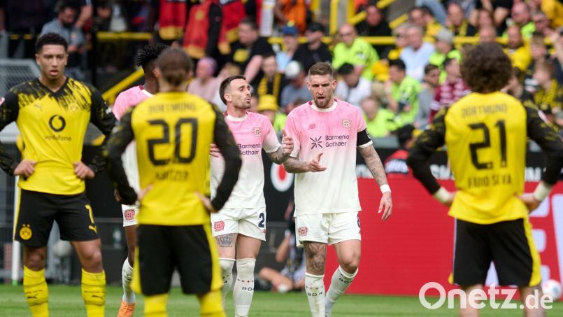 Andrich nach seinem Siegtreffer. Bild: Bernd Thissen/dpa