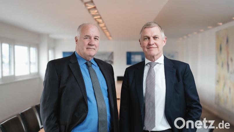 Thomas Glynn (links) ist der neue Finanzvorstand der Benteler-Gruppe. Zusammen mit CEO Ralf Göttel führt er nun den Konzern. Bild: Benteler