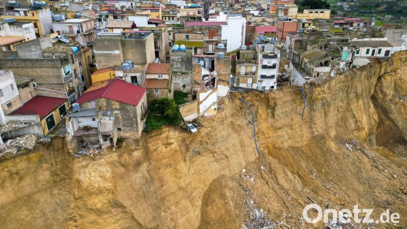 Der Erdrutsch hatte Ende Januar die 25.000-Einwohner-Stadt Niscemi im Süden Siziliens getroffen. (Archivfoto) Bild: Stefano Gattordo/LaPresse/AP/dpa