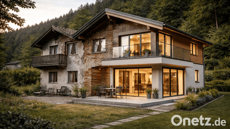 Ziel des Leerstandswettbewerbs des Regionalmanagements ist es, Bauwerbern im Landkreis Tirschenreuth zu zeigen, dass man auch einen Altbau schön sanieren und modern darin wohnen kann - wie dieses von der KI generierte Bild verdeutlicht. Grafik: mit KI generiert/Landratsamt Tirschenreuth/Dominik Göhl