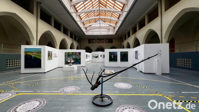 Lichthof des ehemaligen Augustiner-Seminars, jetzt Klinikum, in Weiden (Vorjahresausstellung). Bild: Petra Vorsatz