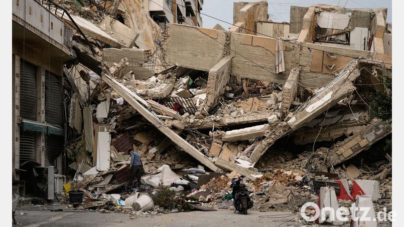 Die israelischen Angriffe haben im Libanon viel Zerstörung angerichtet. Bild: Bilal Hussein/AP/dpa