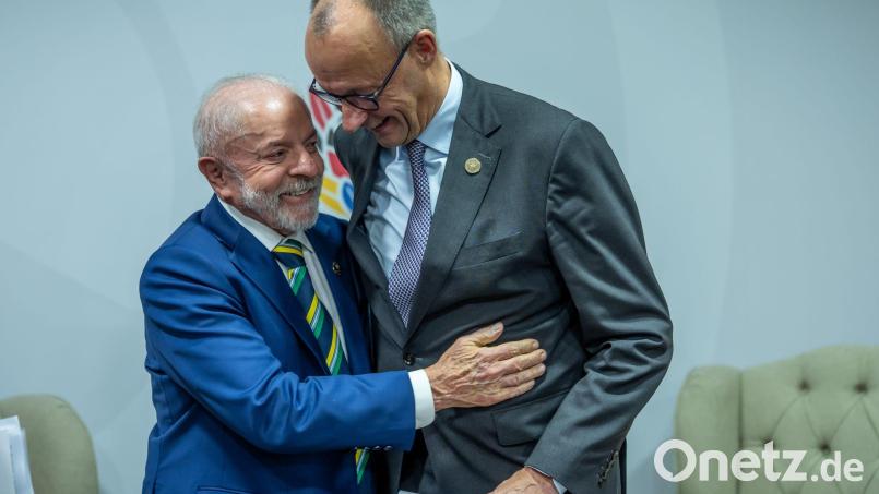 Der Brasilien-Besuch des Kanzlers im November hatte für Verstimmungen gesorgt, auf die dann aber die Versöhnung folgte, Bild: Michael Kappeler/dpa-pool/dpa