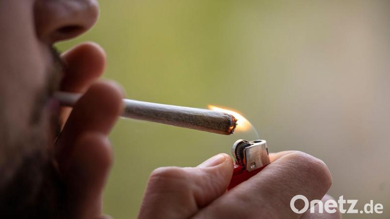 Der 20-Jährige wirkte auf die Beamten erkennbar bekifft. (Symbolbild) Bild: Hannes P Albert/dpa