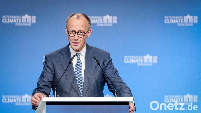 Bundeskanzler Merz betont Verlässlichkeit in der Klimapolitik. Bild: Kay Nietfeld/dpa