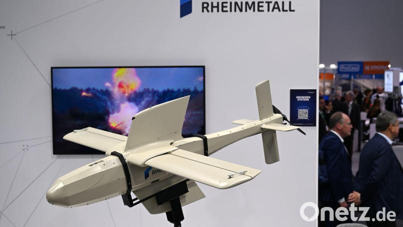 Rheinmetall hatte die Drohne vom Typ FV-014 neu entwickelt. (Archivbild) Bild: Wolf von Dewitz/dpa