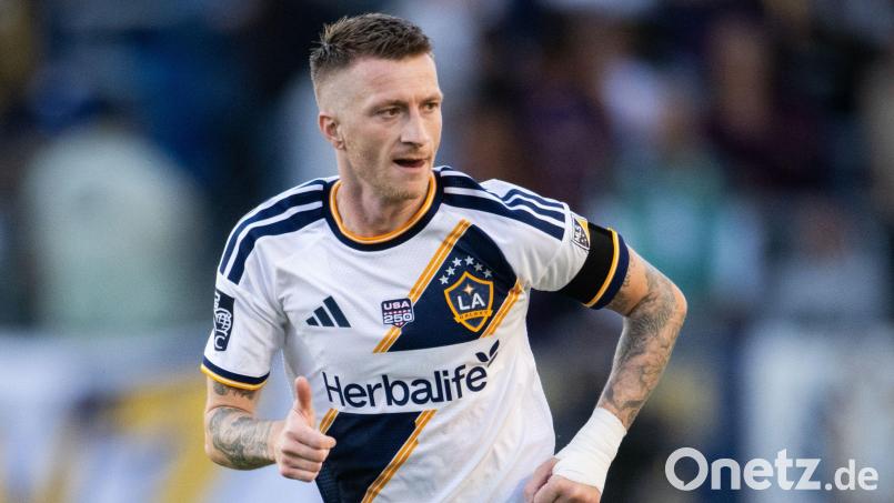 Marcos Reus erzielte beim Sieg seiner Galaxy gegen Salt Lake beide Tore. (Archivbild) Bild: Kyusung Gong/AP/dpa