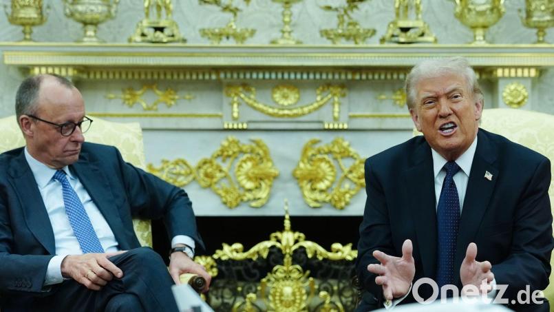 US-Präsident Trump greift Bundeskanzler Merz an. (Archivfoto) Bild: Kay Nietfeld/dpa