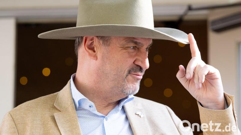 CSU-Chef Söder war erst vor einem Monat selbst in den USA. Nach der neusten Drohung aus Washington von US-Präsident Trump rät Söder zu Gelassenheit auf beiden Seiten. (Archivbild) Bild: Sven Hoppe/dpa