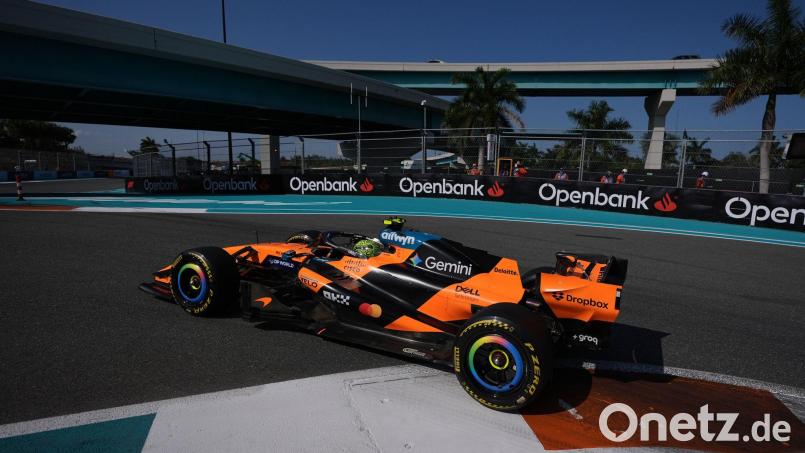 Lando Norris steht in der Sprint-Qualifikation ganz vorne. Bild: Rebecca Blackwell/AP/dpa