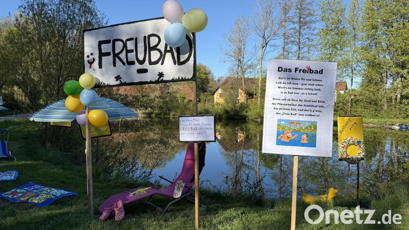 Am Pfarrerweiher in Wutschdorf hat in der Walpersnacht das "Freu-Bad" eröffnet. Bild: gri