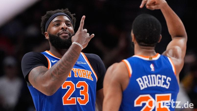 Die Knicks hatten allen Grund für Jubelgesten. Bild: Brynn Anderson/AP/dpa