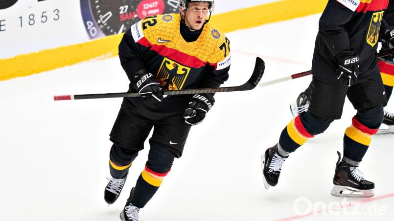Dominik Kahun traf im WM-Test gegen Österreich für die deutsche Mannschaft. Bild: Henning Bagger/Ritzau Scanpix/AP/dpa
