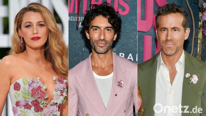 Blake Lively (links) und Justin Baldoni (Mitte) legen ihren Gerichtsstreit bei. (Archivbilder) Bild: Uncredited/AP/dpa