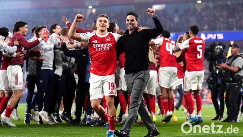 Der FC Arsenal jubelt über den Final-Einzug in der Champions League. Bild: John Walton/PA Wire/dpa
