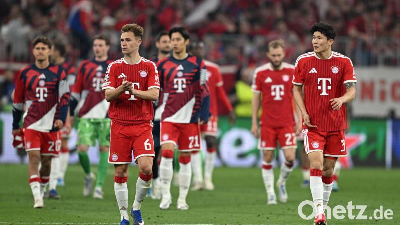 Bayern-Profis nach dem 1:1 gegen Paris. Bild: Sven Hoppe/dpa