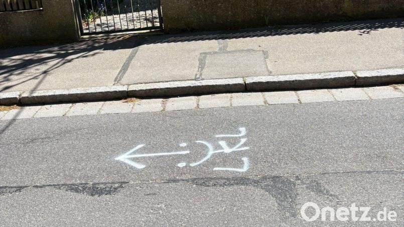 Streckenmarkierungen zum Landkreislauf 2026 Bild: (Foto: Christian Meyer, Landkreis Schwandorf)