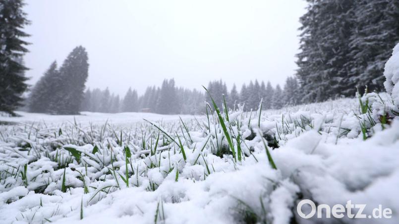 In höheren Lagen ist noch einmal Neuschnee gefallen. Und es bleibt weiter kühl. Bild: Karl-Josef Hildenbrand/dpa