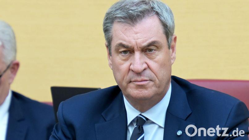 Ernste Zeiten, ernste Miene: Markus Söder im Landtag. (Archivbild) Bild: Malin Wunderlich/dpa
