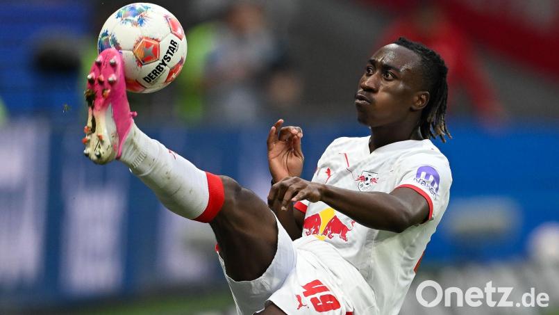 Spielt eine starke Bundesliga-Saison: Der Ivorer Yan Diomande. Bild: Florian Wiegand/dpa
