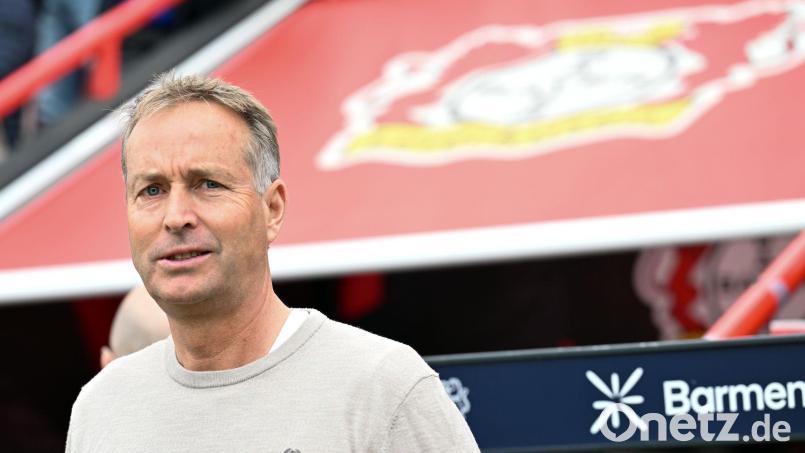 Trainer Hjulmand steht bei Bayer vor dem Aus. Bild: Federico Gambarini/dpa