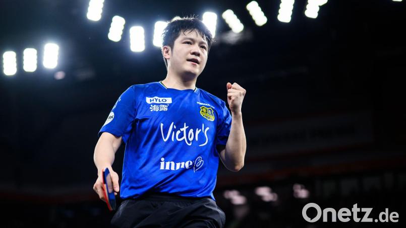 Saarbrückens Superstar Fan Zhendong ist mit seinem Team wieder im Champions-League-Finale. (Archivbild) Bild: Tom Weller/dpa