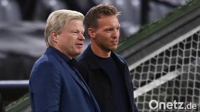 Oliver Kahn vermisst bei Julian Nagelsmann Klarheit in der Torwartfrage. (Archivbild) Bild: Sven Hoppe/dpa