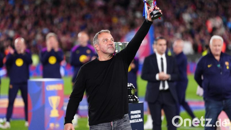 Flick will mit Barça nun auch die Champions League gewinnen. (Archivbild) Bild: Joan Mateu Parra/AP/dpa