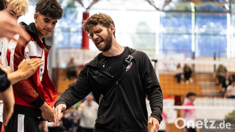 Voller Einsatz und pure Emotionen bei der vom VC DJK Amberg ausgerichteten Deutschen Meisterschaft der U18 männlich am 16. und 17. Mai 2026. Bild: Hannah Dirscherl