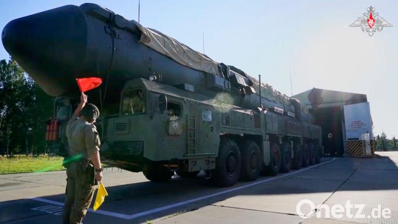 Russland hat eine Atom-Rakete Jars getestet. (Archivbild) Bild: Uncredited/Rusian Defense Ministry Press Service/AP/dpa