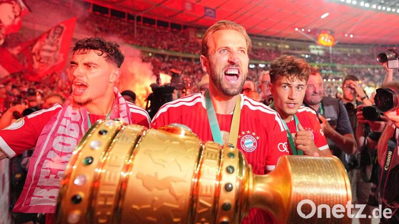 Der FC Bayern will den Weg mit Harry Kane fortsetzen. Bild: Michael Kappeler/dpa