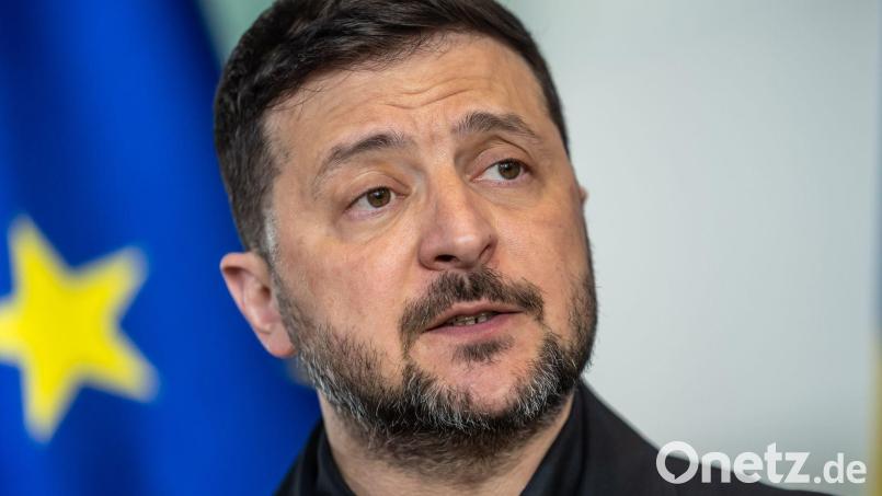 Der ukrainische Präsident Wolodymyr Selenskyj fordert eine rasche EU-Mitgliedschaft seines Landes. (Archivbild) Bild: Michael Kappeler/dpa
